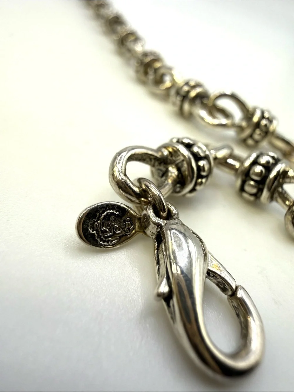 Premier Designs Silver Tone Station Link Necklace 18.5” Toggle Style Classic